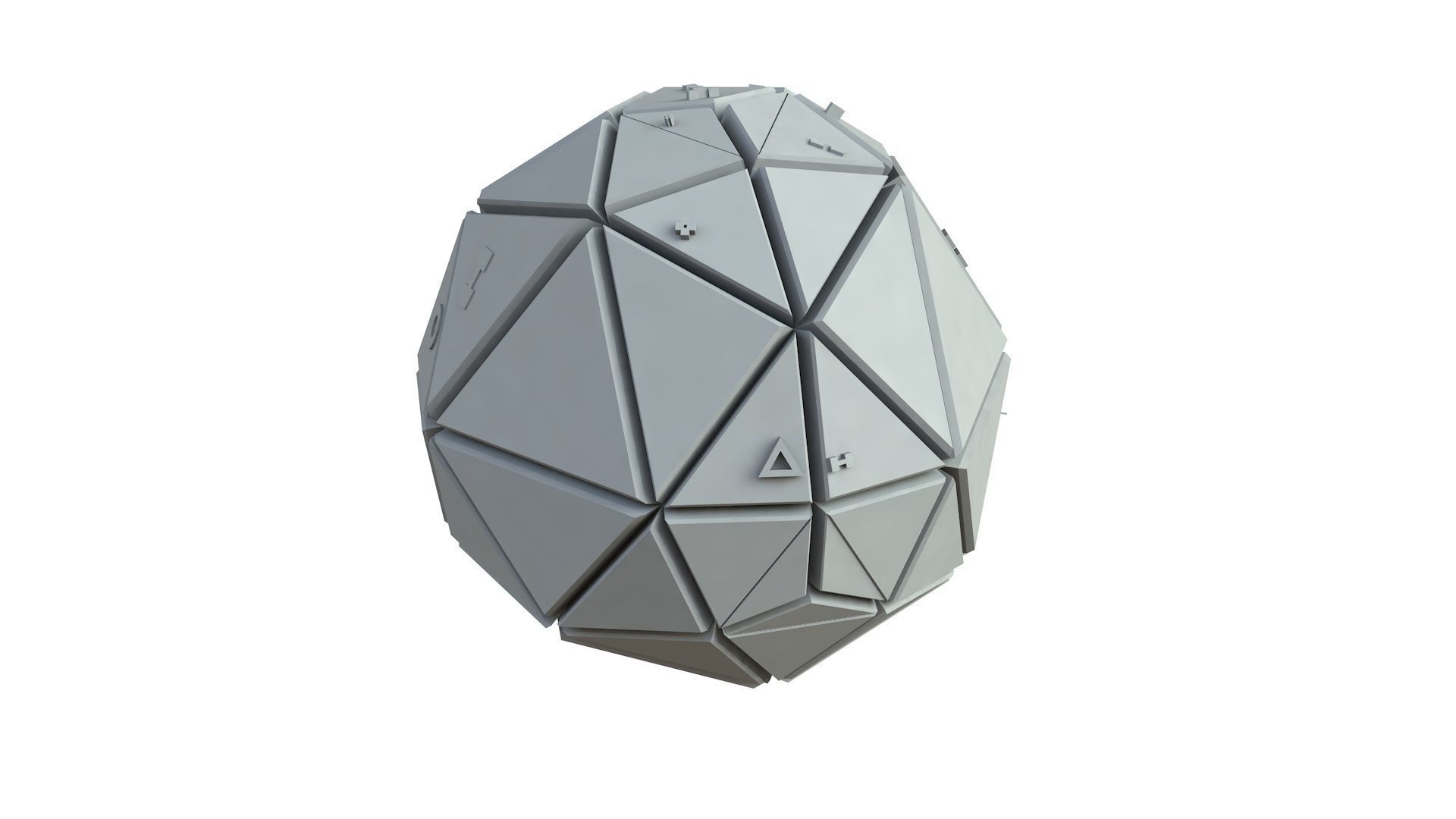 Sci Fi Object No 3552 Low Poly Low-poly 3D model_4