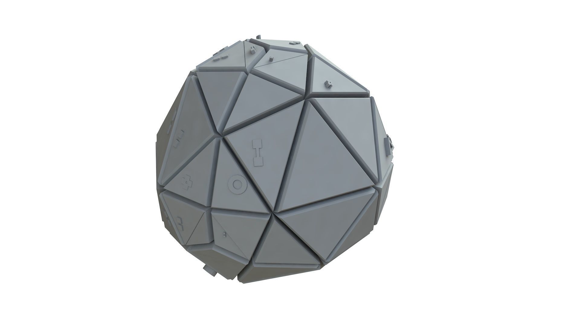 Sci Fi Object No 3552 Low Poly Low-poly 3D model_7