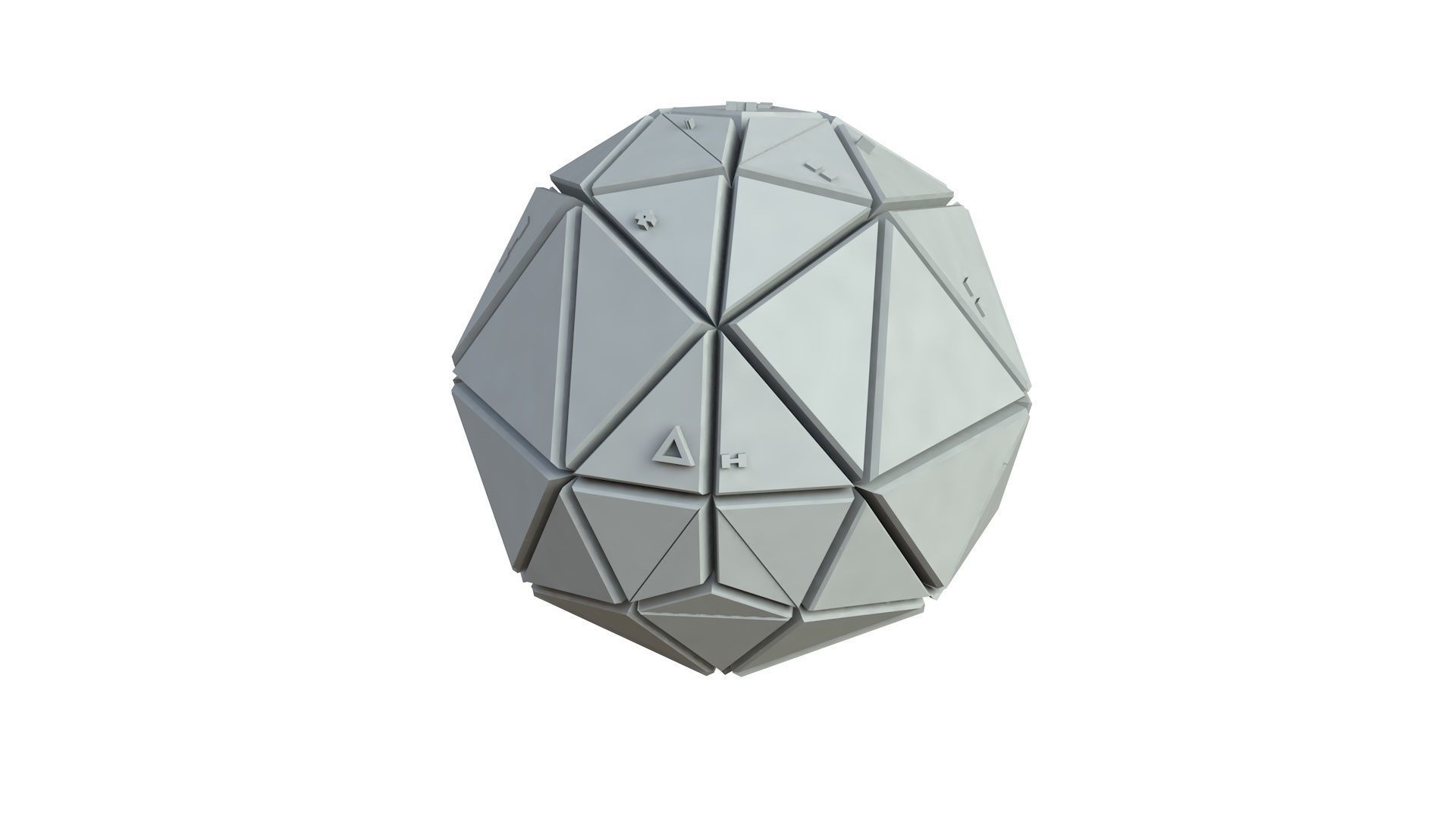 Sci Fi Object No 3552 Low Poly Low-poly 3D model_3