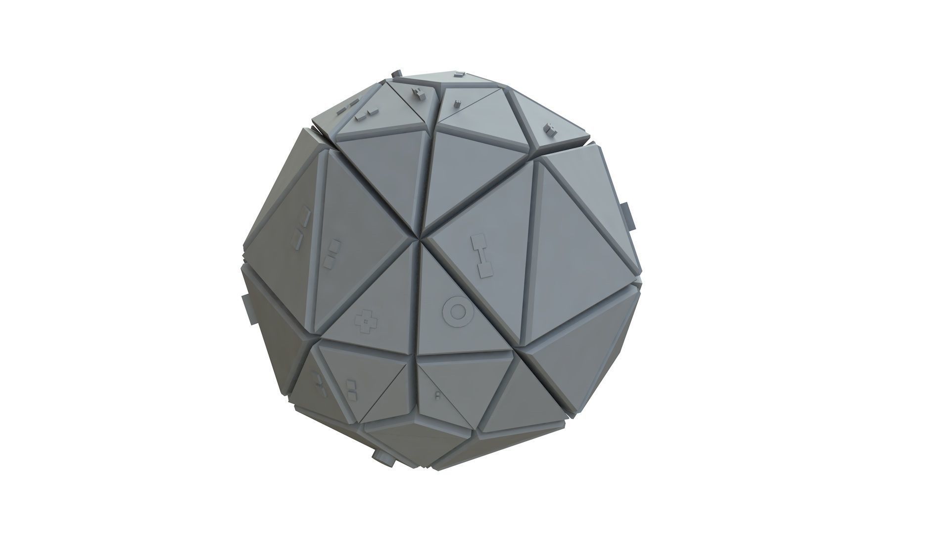 Sci Fi Object No 3552 Low Poly Low-poly 3D model_8