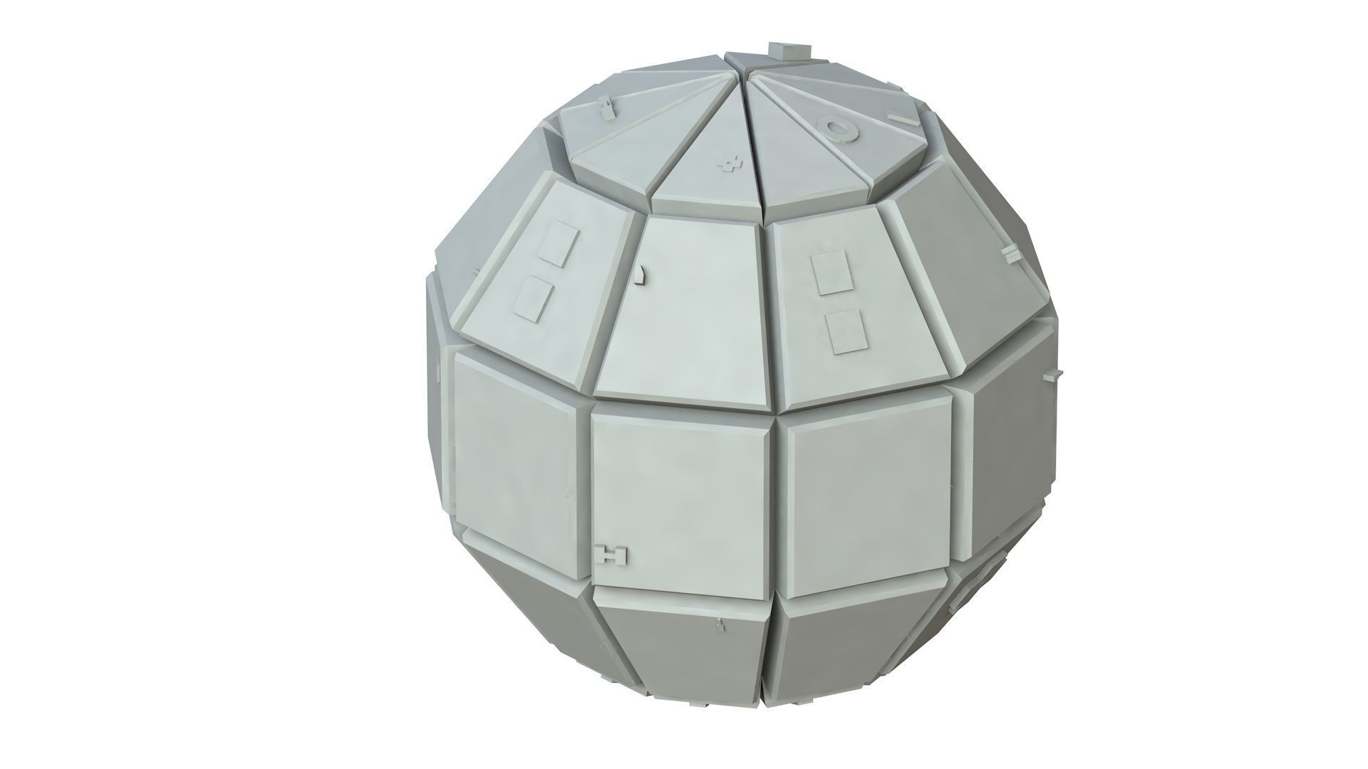 Sci Fi Object No 3462 Low Poly Low-poly 3D model_1