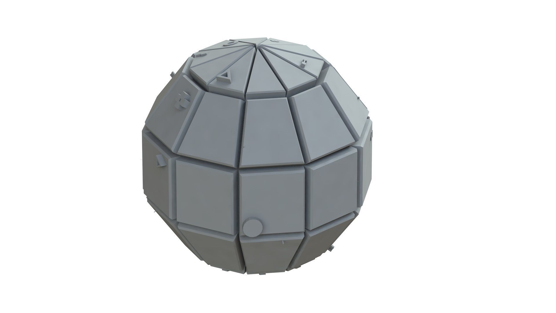 Sci Fi Object No 3462 Low Poly Low-poly 3D model_7