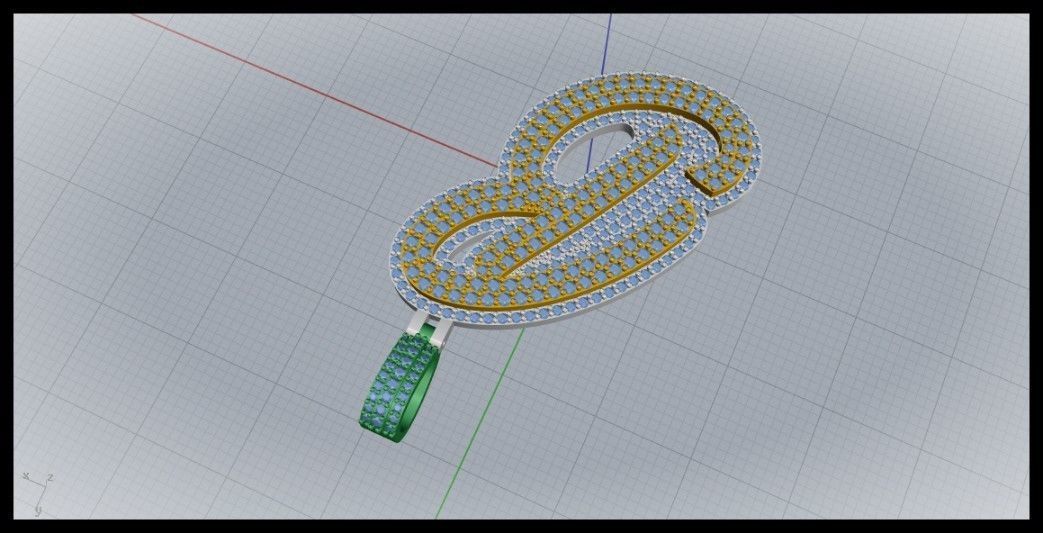 B DOUBLE CURVED FONT 3D print model_5