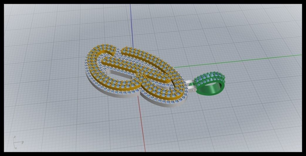 B DOUBLE CURVED FONT 3D print model_6