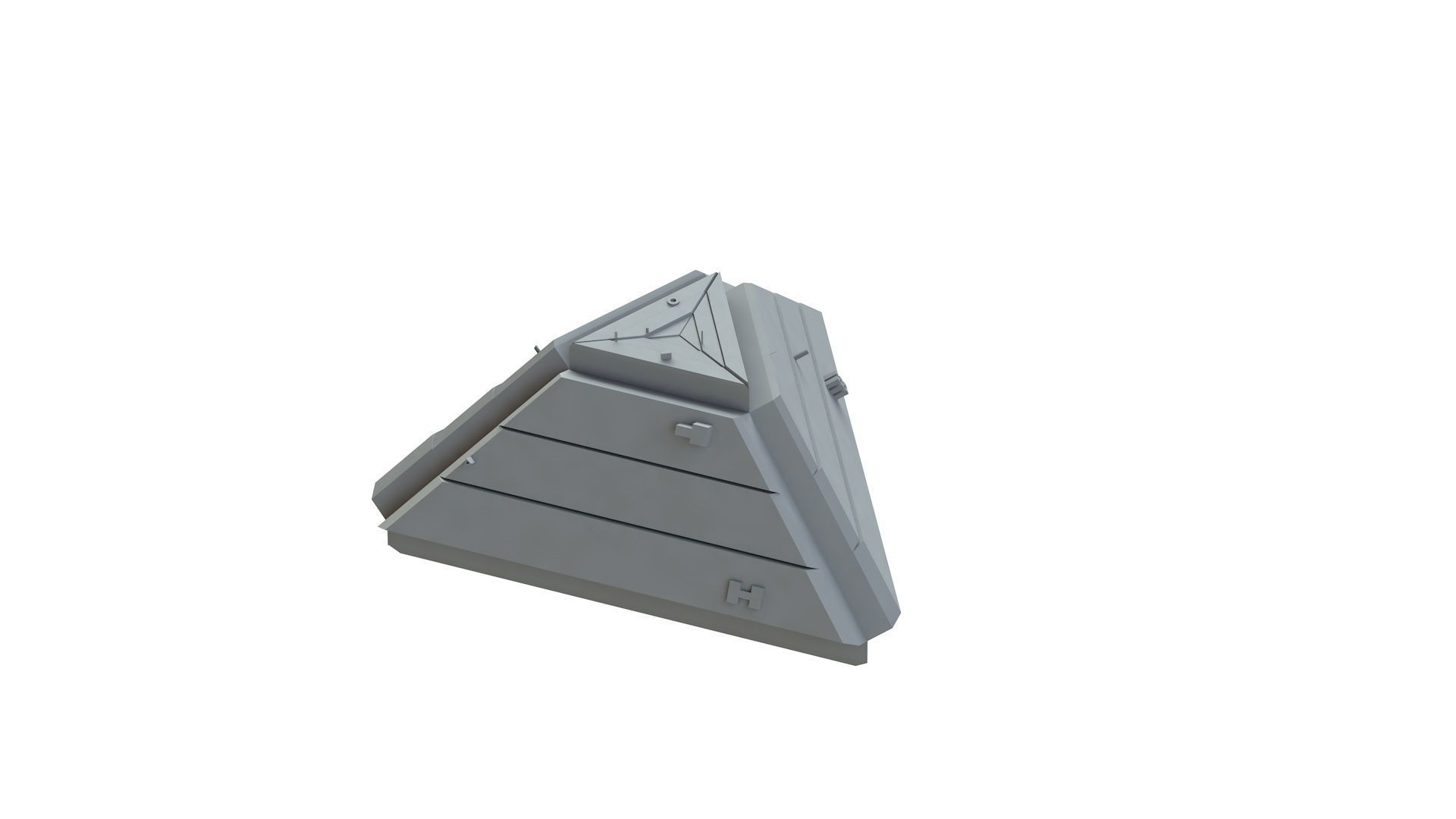 Sci Fi Object No 3185 Low Poly Low-poly 3D model_10