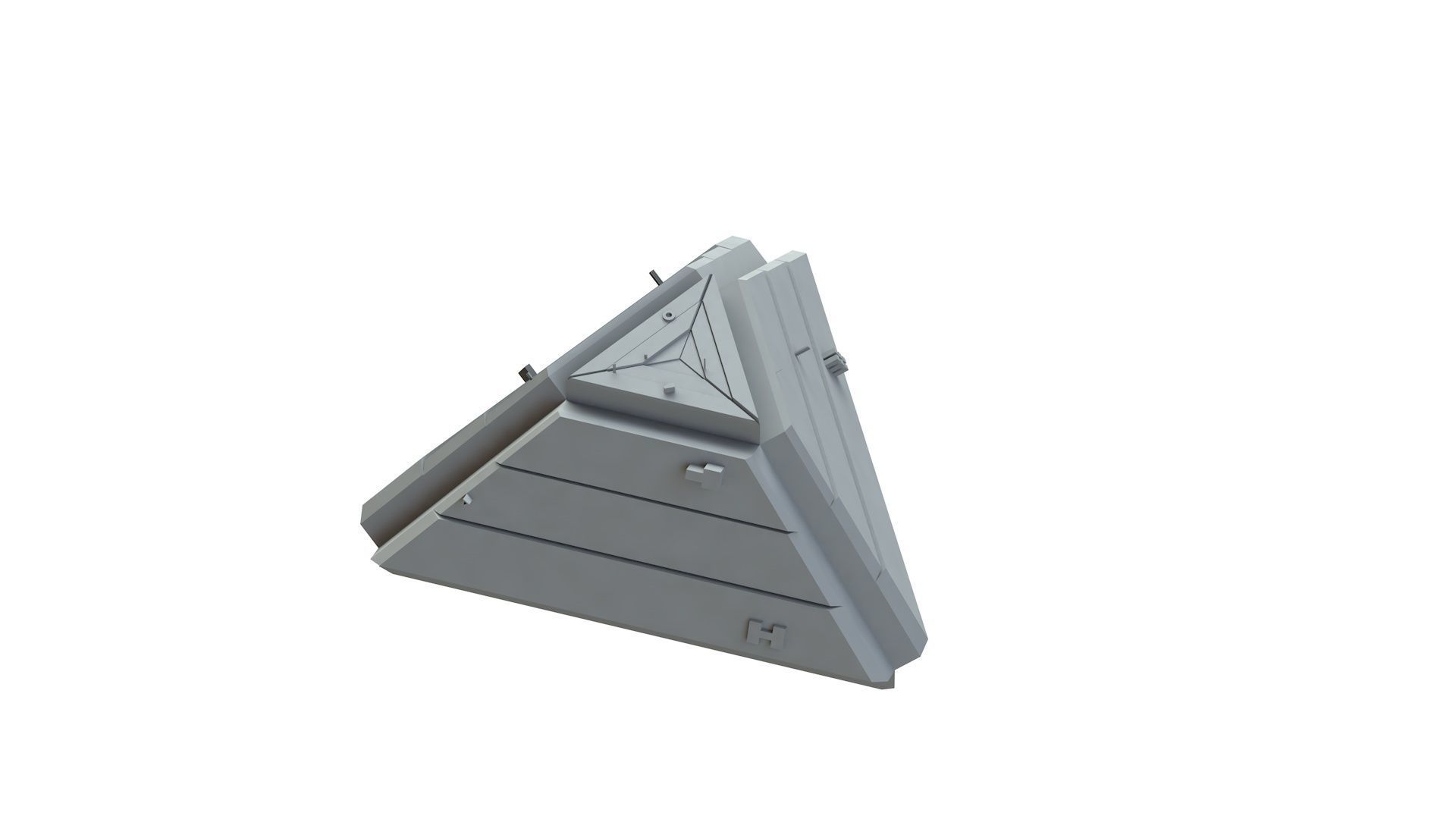 Sci Fi Object No 3185 Low Poly Low-poly 3D model_11