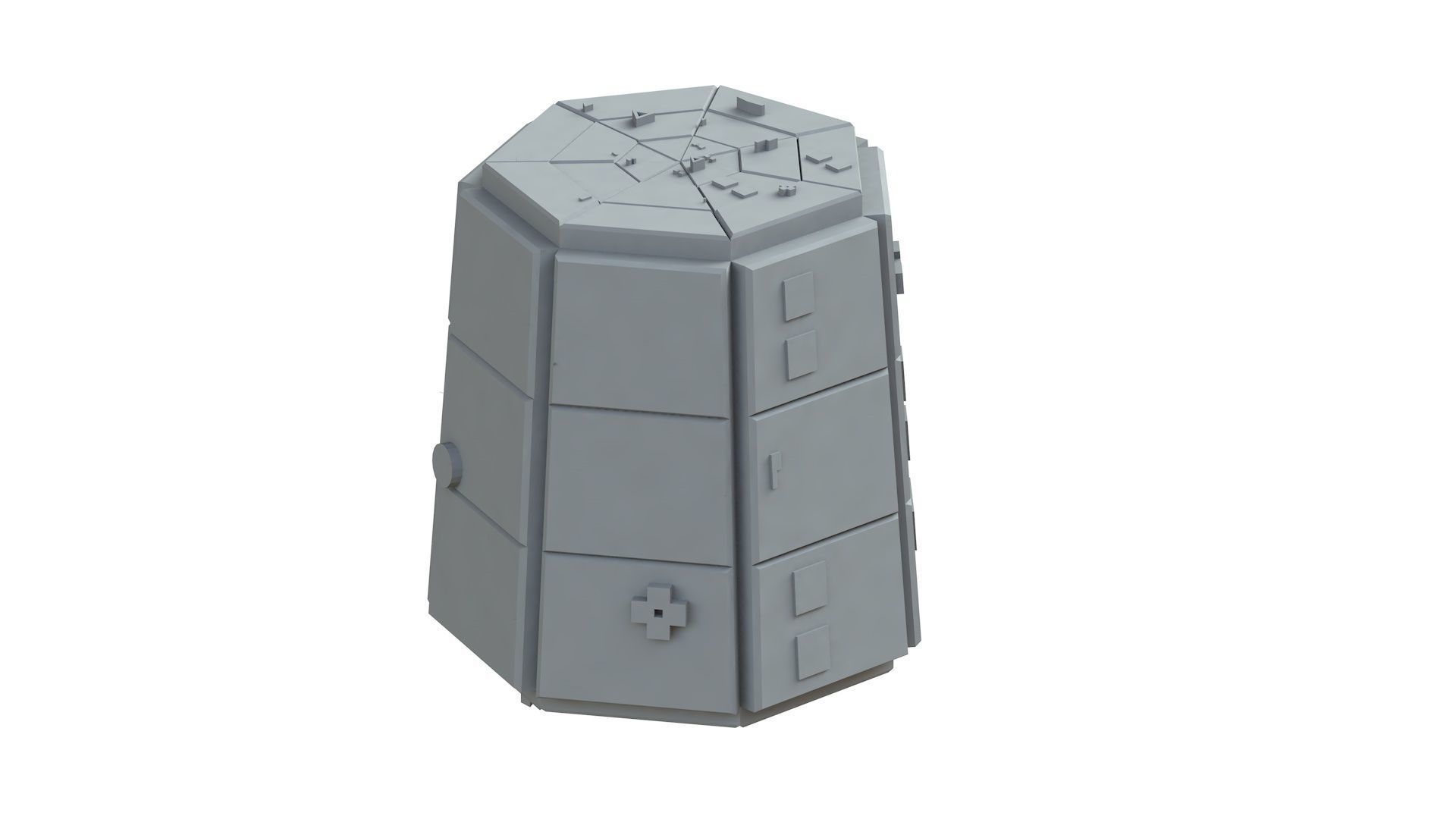 Sci Fi Object No 2882 Low Poly Low-poly 3D model_6