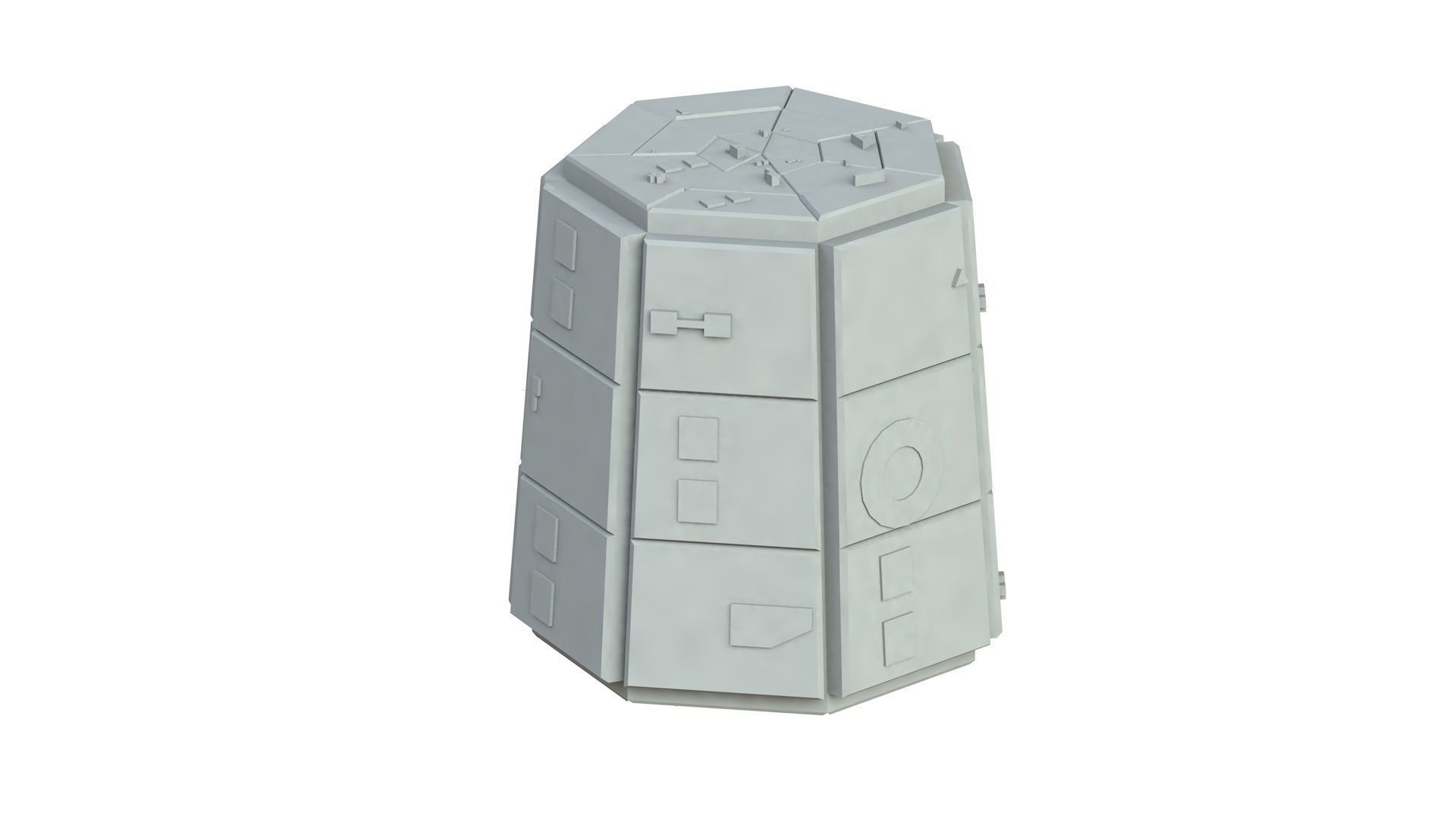 Sci Fi Object No 2882 Low Poly Low-poly 3D model_2