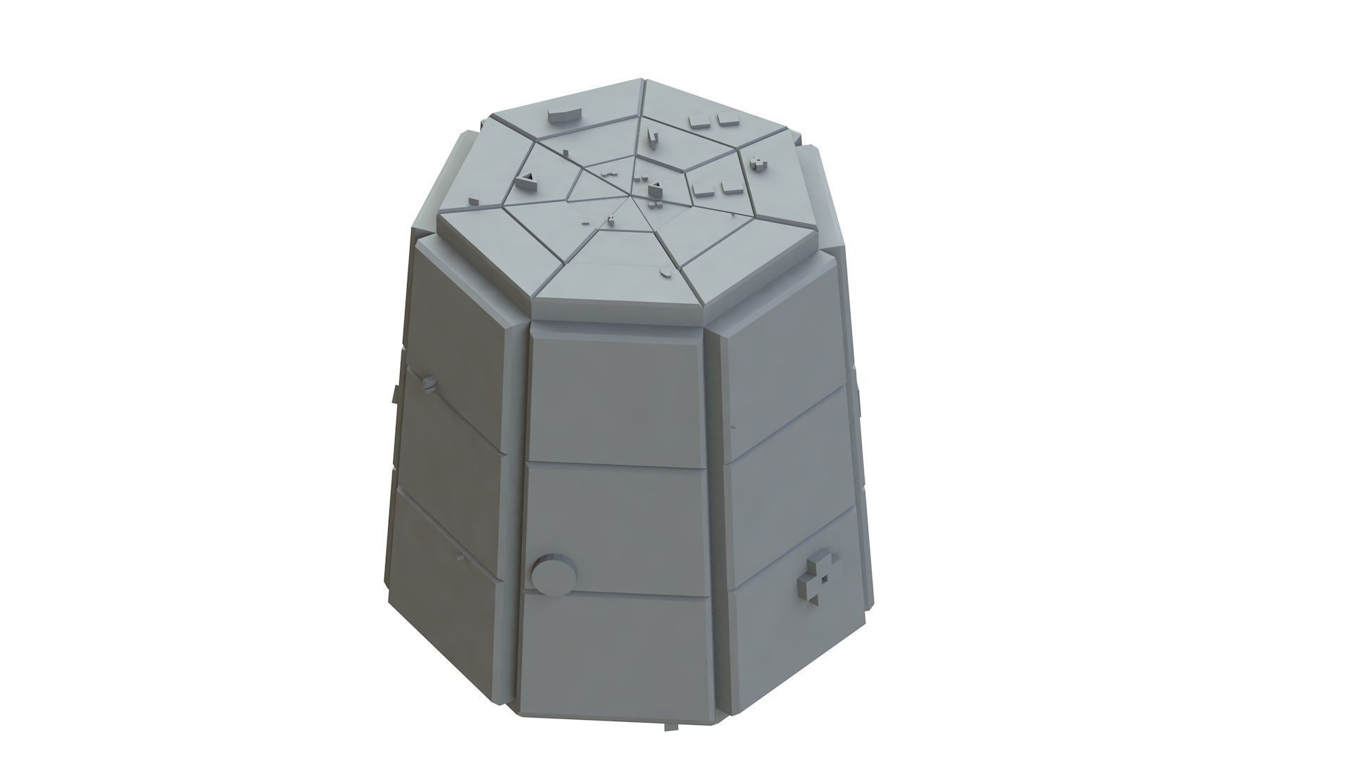 Sci Fi Object No 2882 Low Poly Low-poly 3D model_10