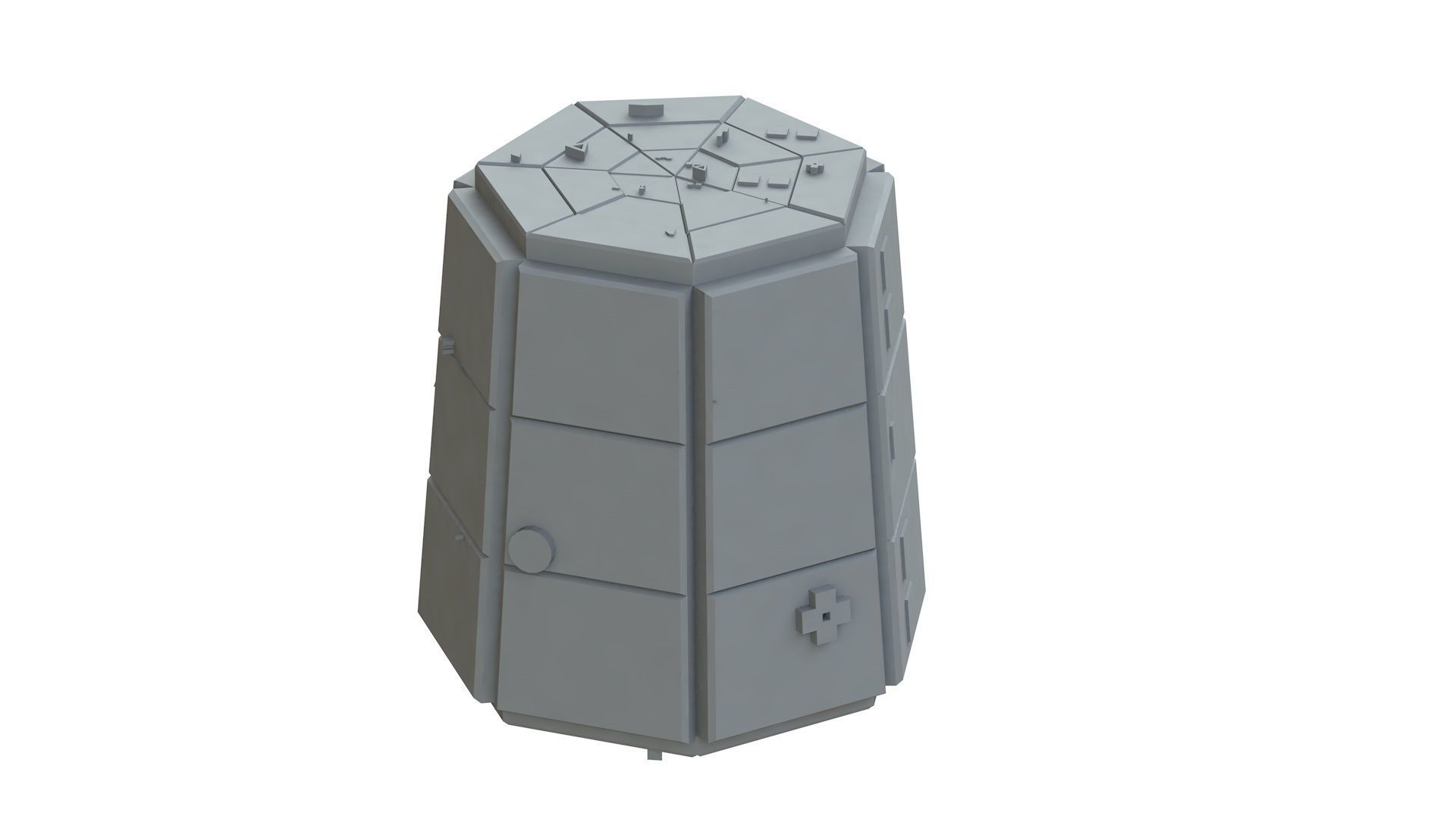 Sci Fi Object No 2882 Low Poly Low-poly 3D model_8