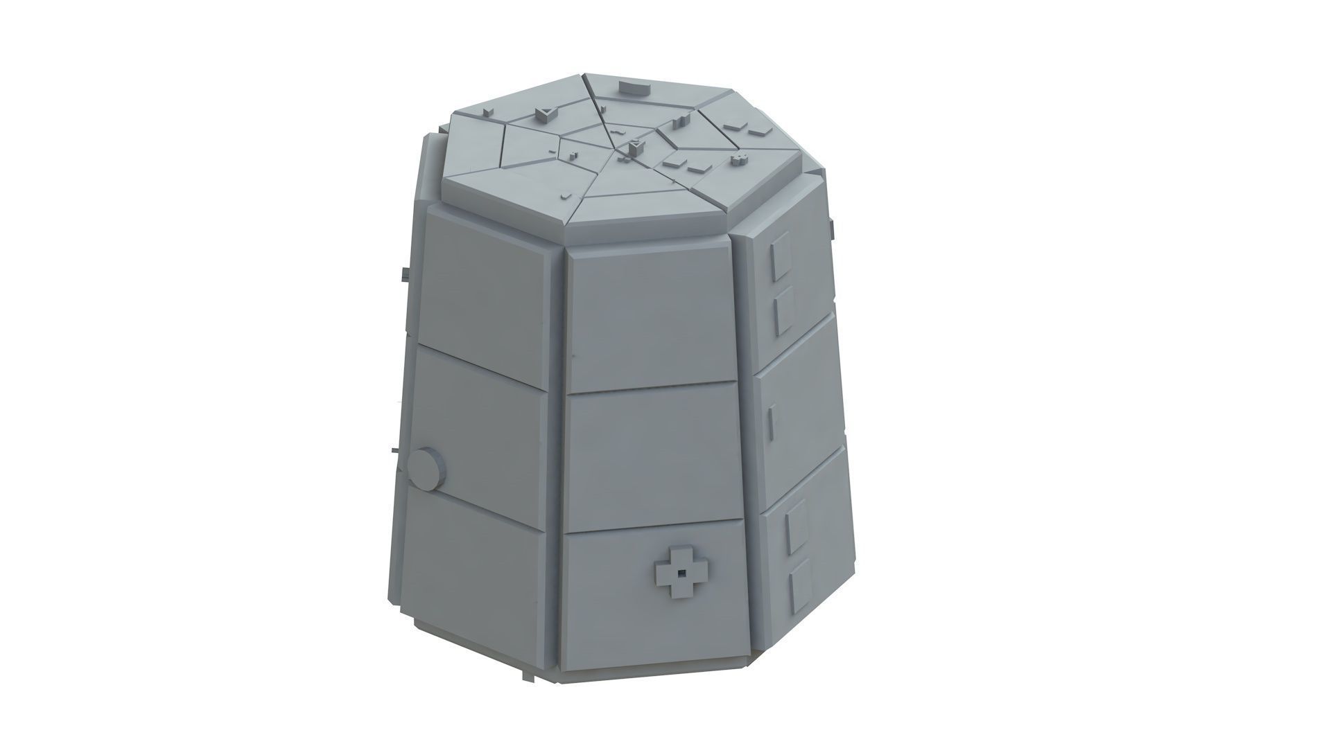 Sci Fi Object No 2882 Low Poly Low-poly 3D model_7