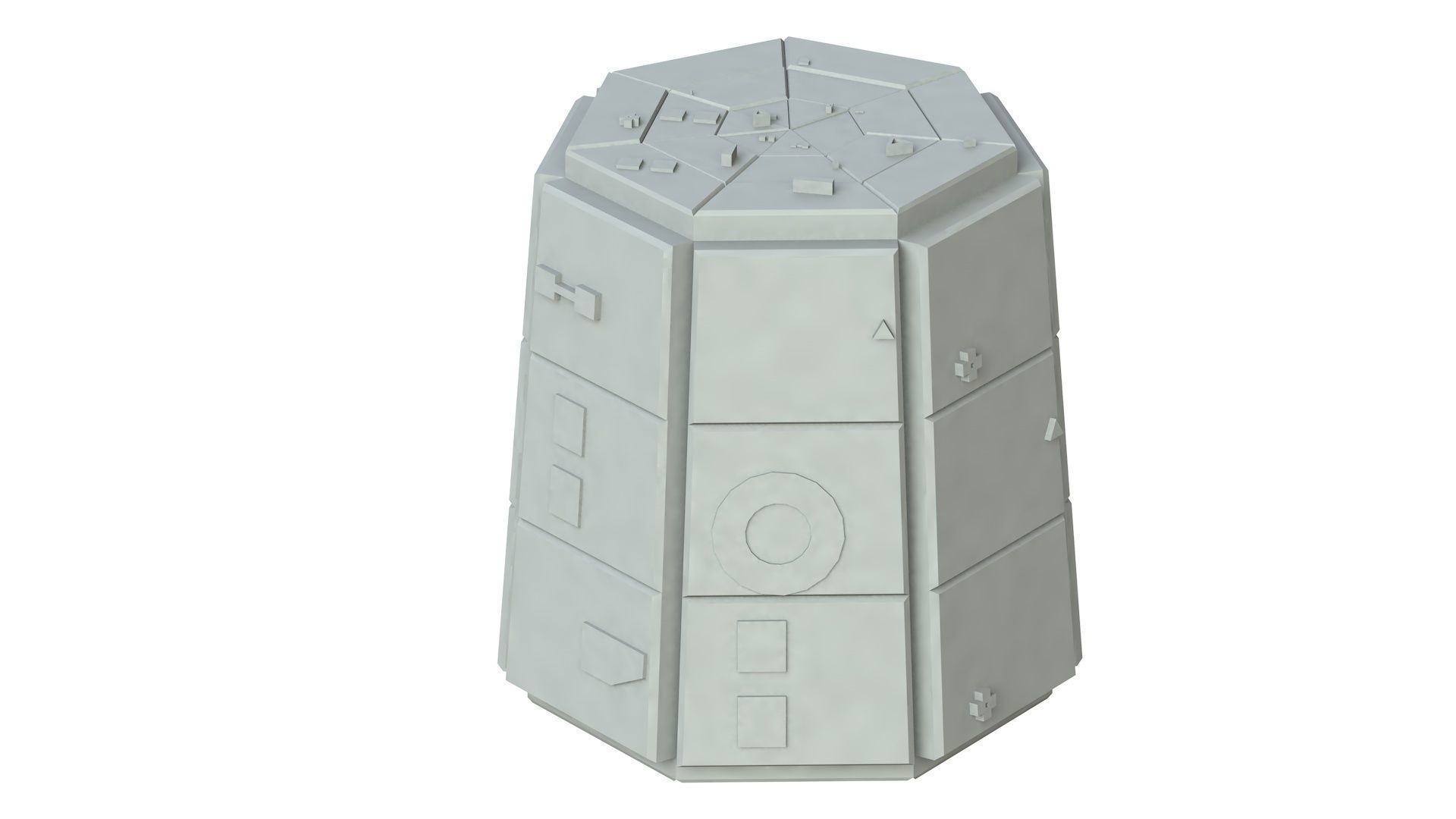 Sci Fi Object No 2882 Low Poly Low-poly 3D model_1