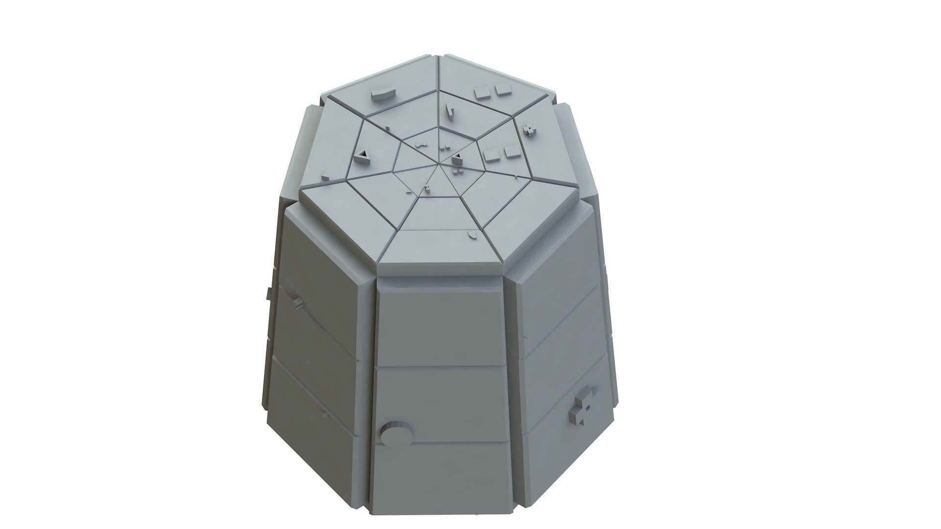 Sci Fi Object No 2882 Low Poly Low-poly 3D model_11