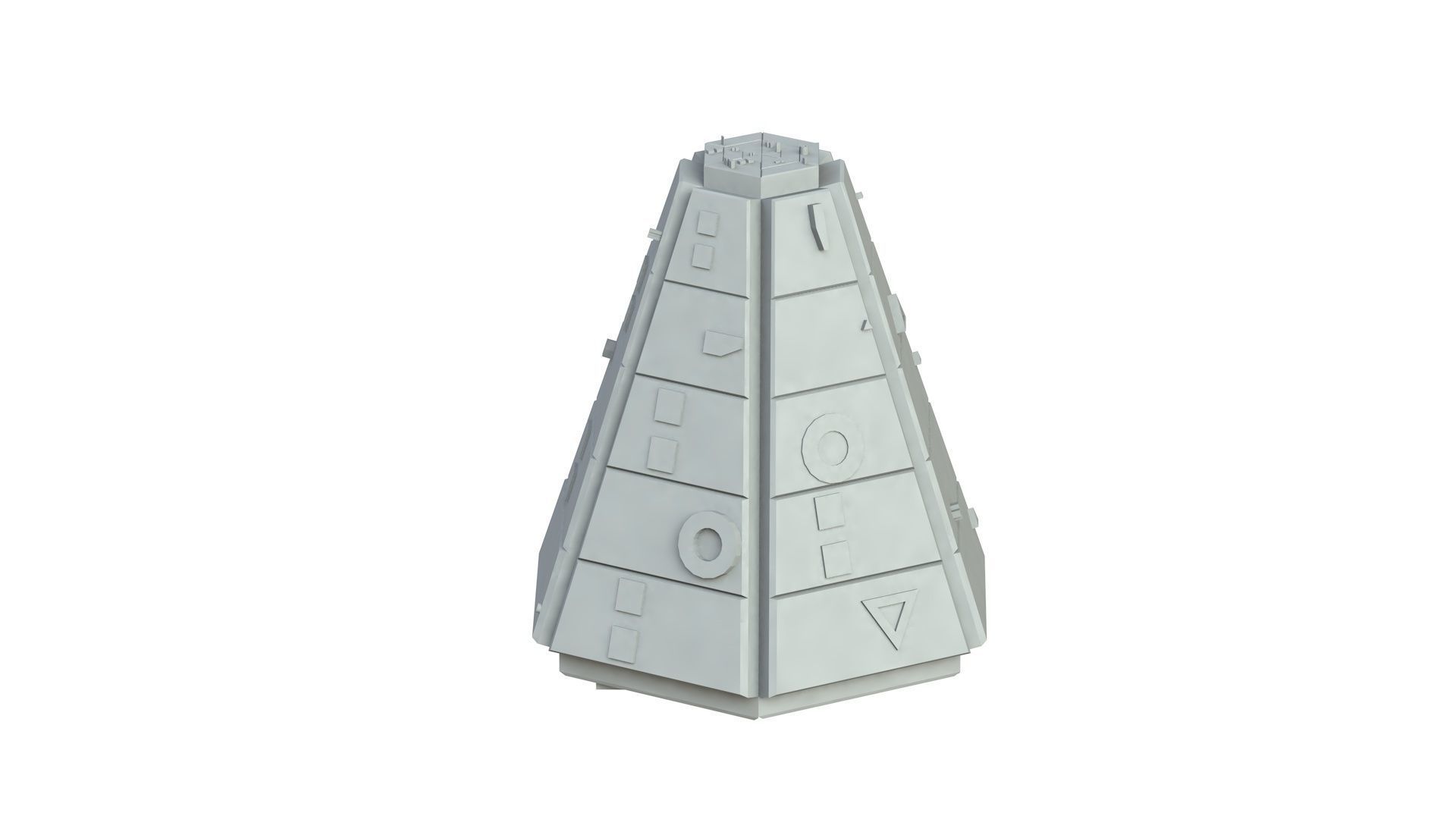 Sci Fi Object No 2759 Low Poly Low-poly 3D model_2