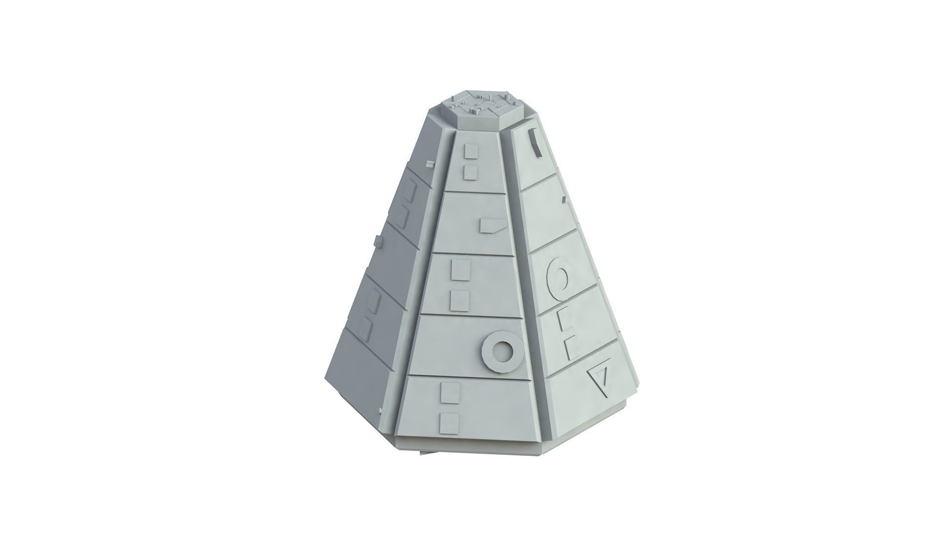 Sci Fi Object No 2759 Low Poly Low-poly 3D model_3