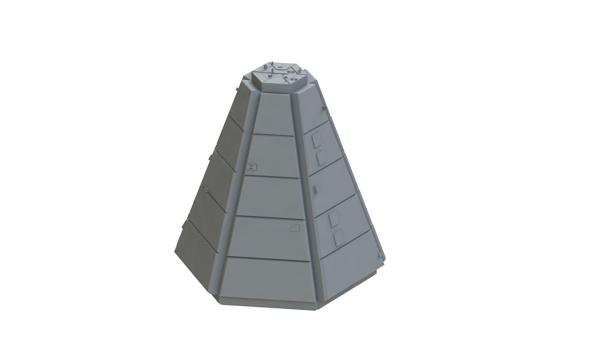 Sci Fi Object No 2759 Low Poly Low-poly 3D model_8