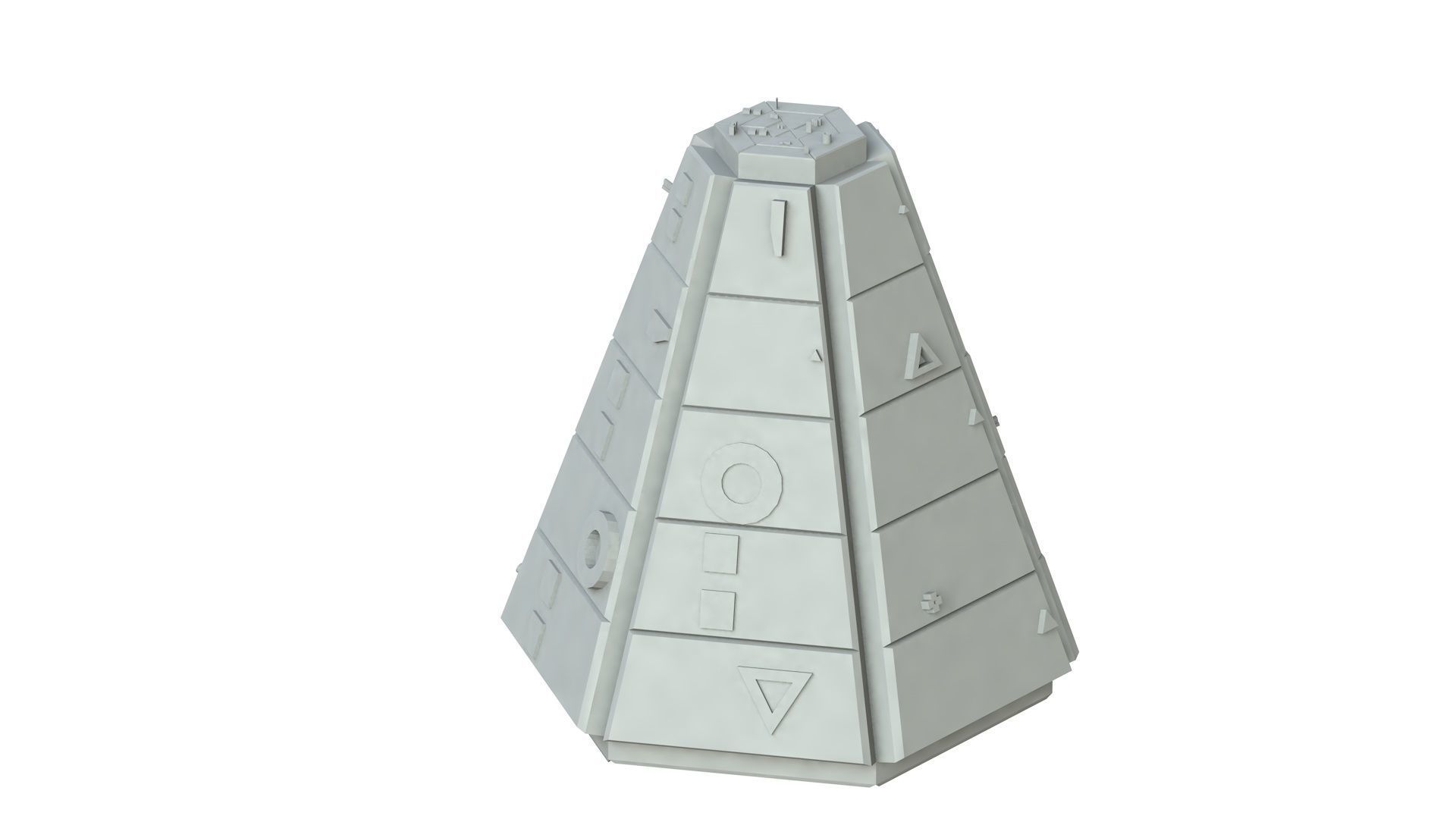 Sci Fi Object No 2759 Low Poly Low-poly 3D model_1