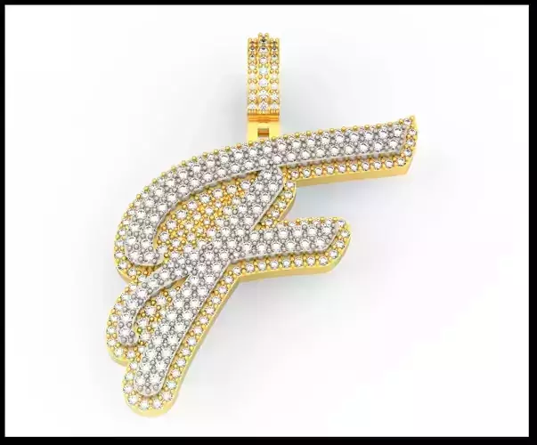 F DOUBLE CURVED FONT