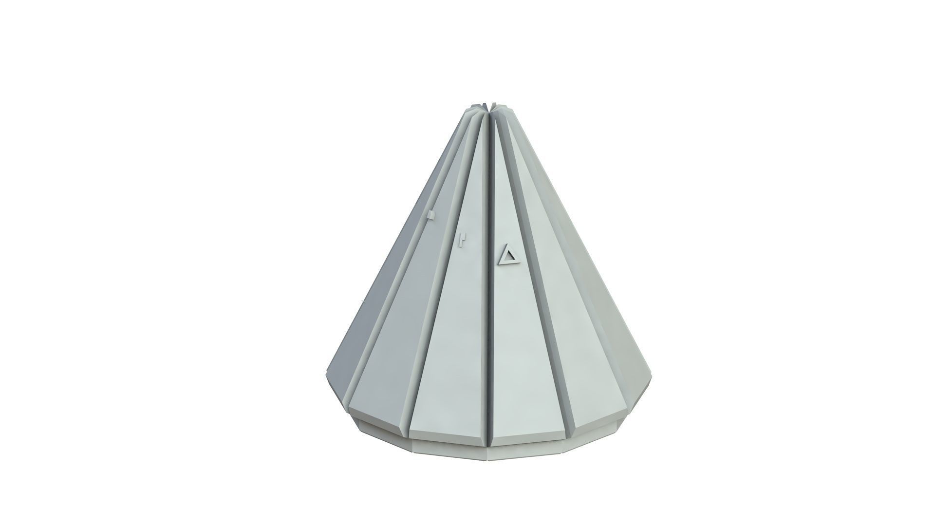 Sci Fi Object No 2466 Low Poly Low-poly 3D model_2