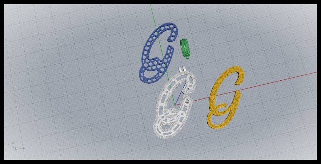 G DOUBLE CURVED FONT 3D print model_10