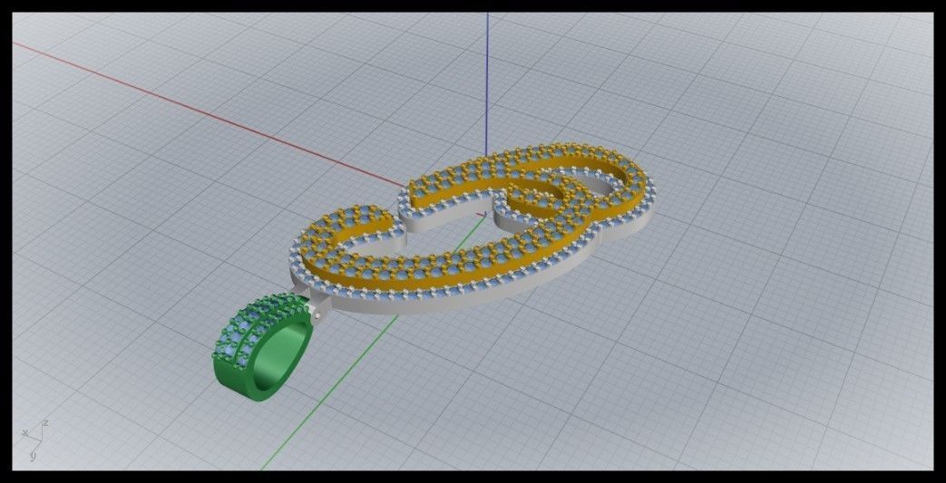 G DOUBLE CURVED FONT 3D print model_5