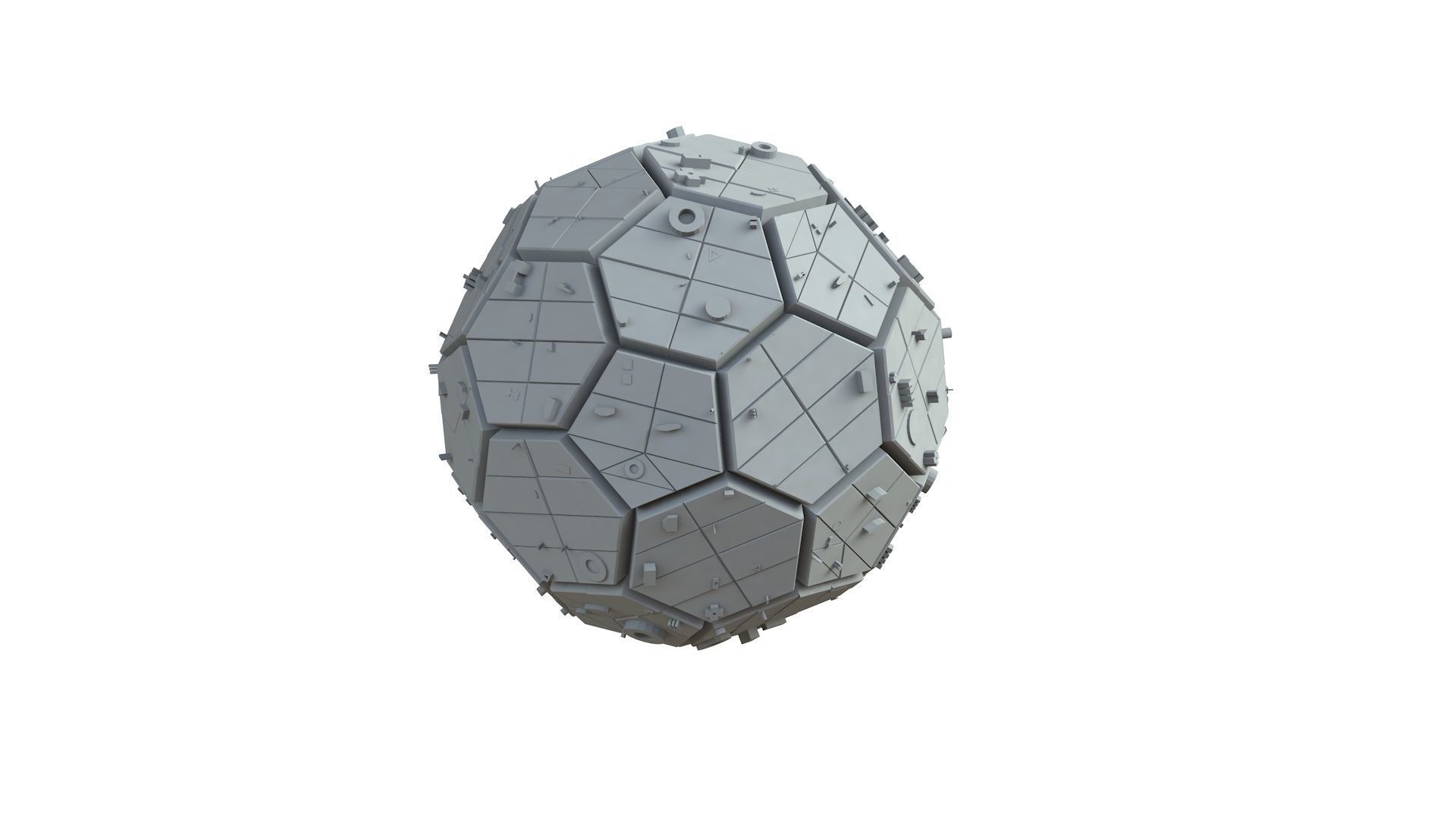 Sci Fi Object No 2225 Low Poly Low-poly 3D model_5