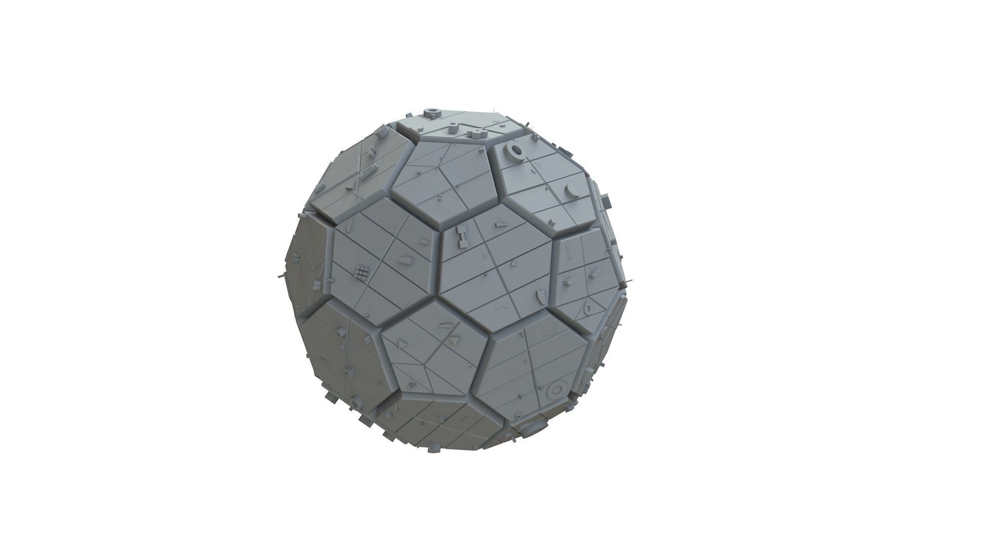 Sci Fi Object No 2225 Low Poly Low-poly 3D model_8