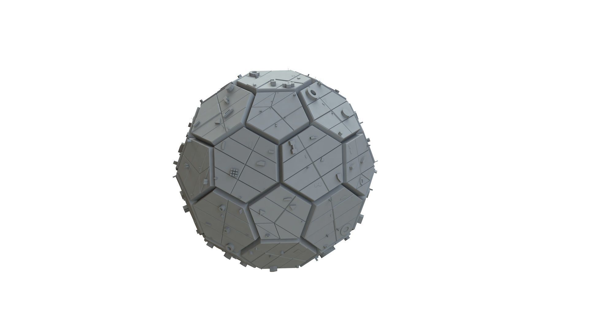 Sci Fi Object No 2225 Low Poly Low-poly 3D model_9