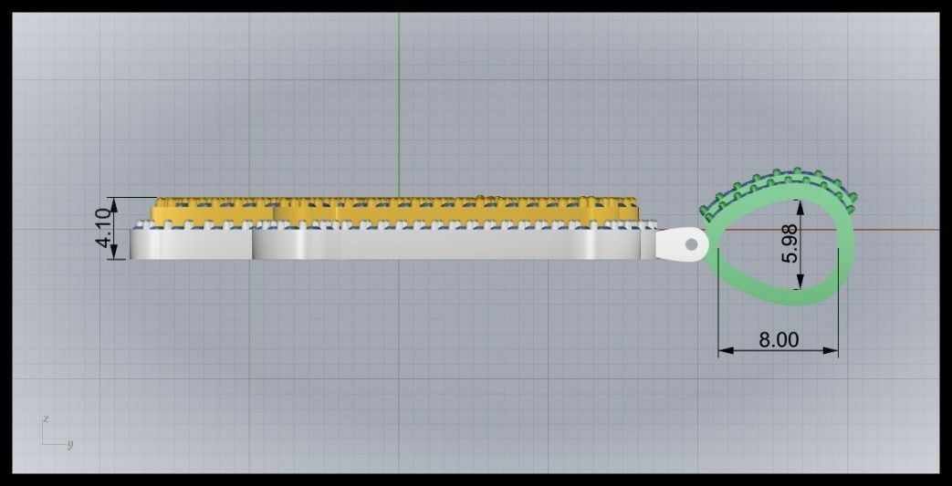 H DOUBLE CURVED FONT 3D print model_8