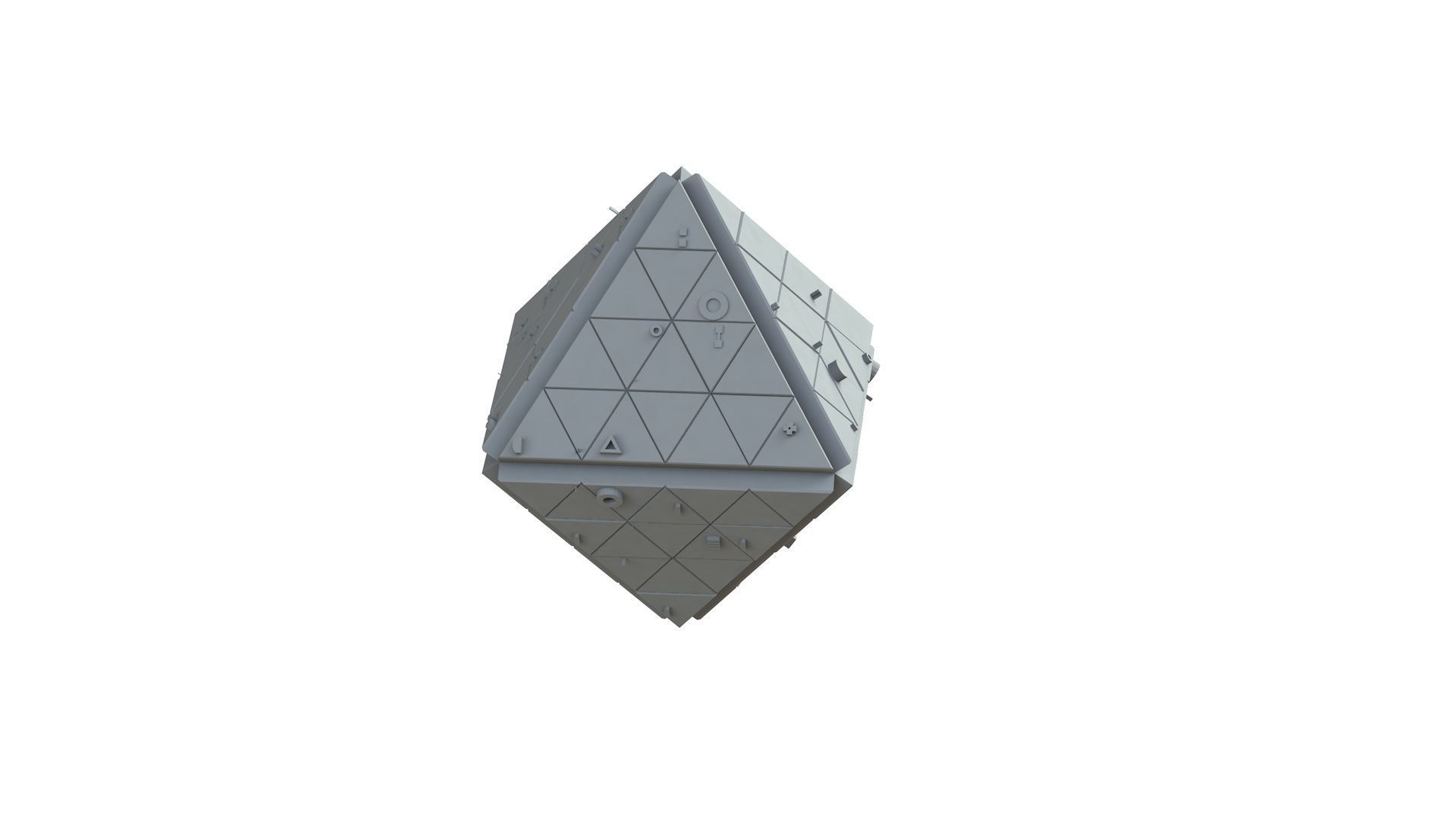 Sci Fi Object No 1879 Low Poly Low-poly 3D model_6