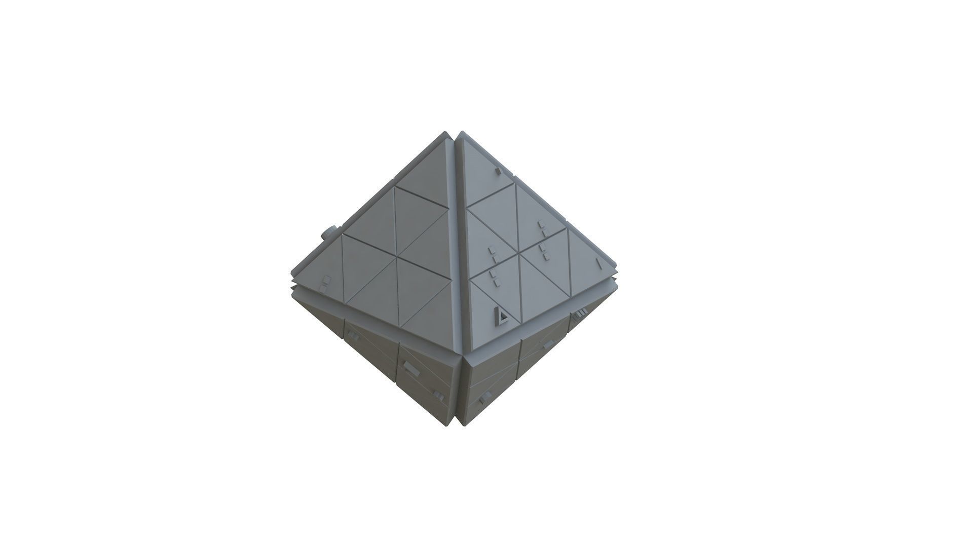 Sci Fi Object No 1874 Low Poly Low-poly 3D model_9