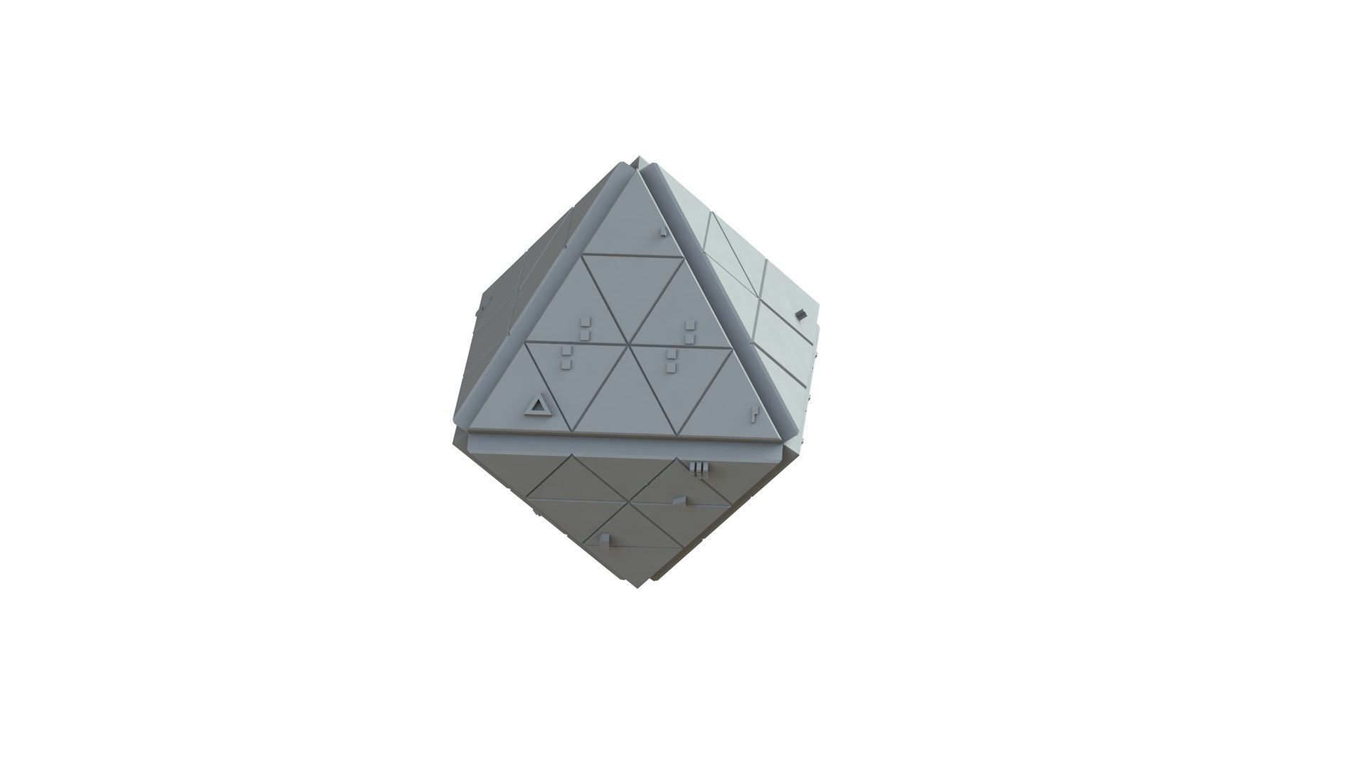 Sci Fi Object No 1874 Low Poly Low-poly 3D model_6
