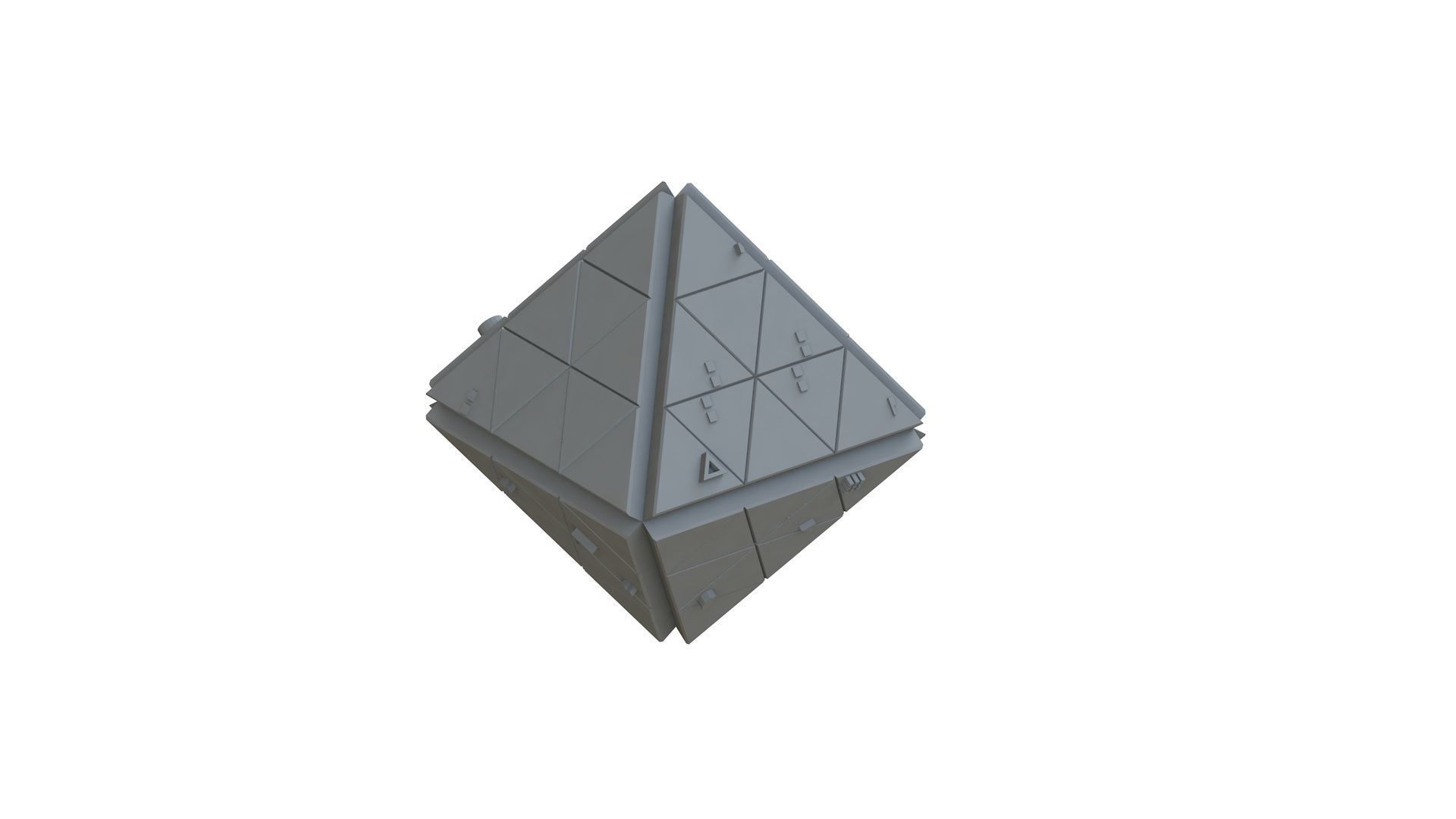 Sci Fi Object No 1874 Low Poly Low-poly 3D model_8