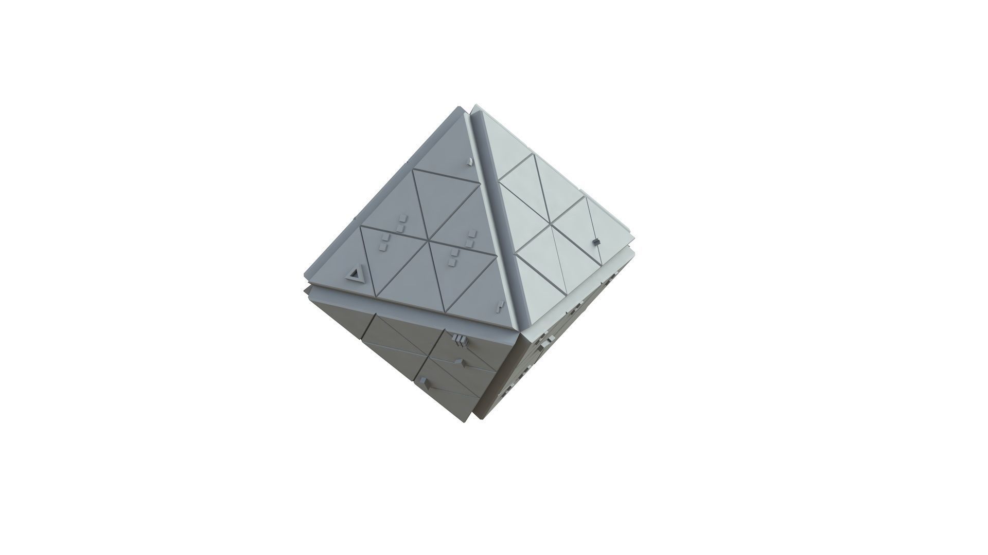 Sci Fi Object No 1874 Low Poly Low-poly 3D model_5