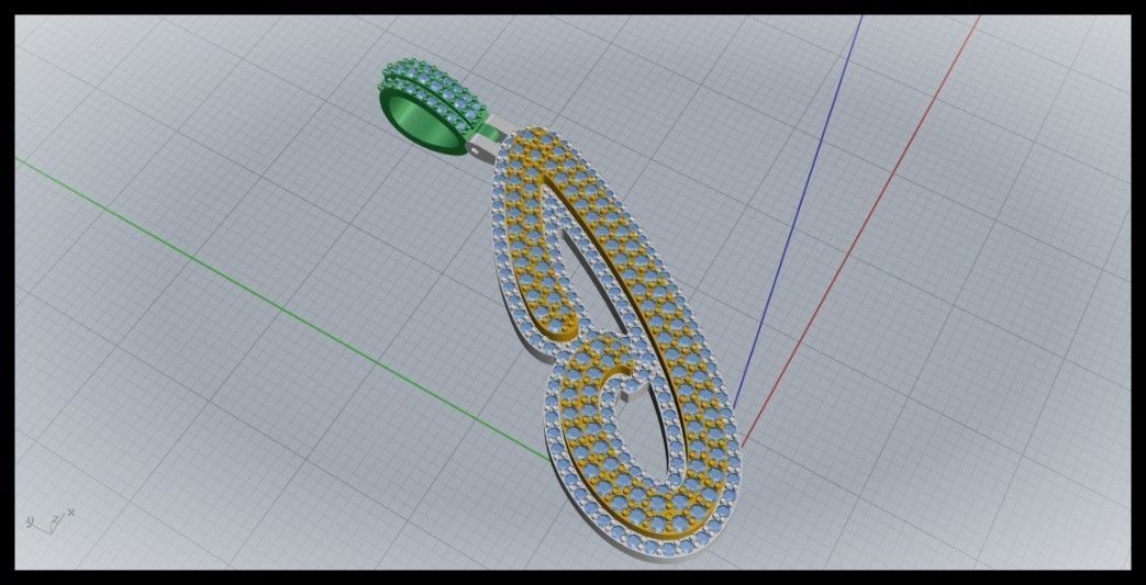 J DOUBLE CURVED FONT 3D print model_4