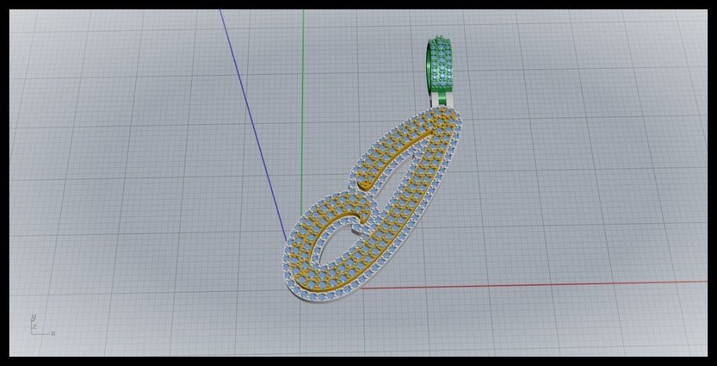 J DOUBLE CURVED FONT 3D print model_1