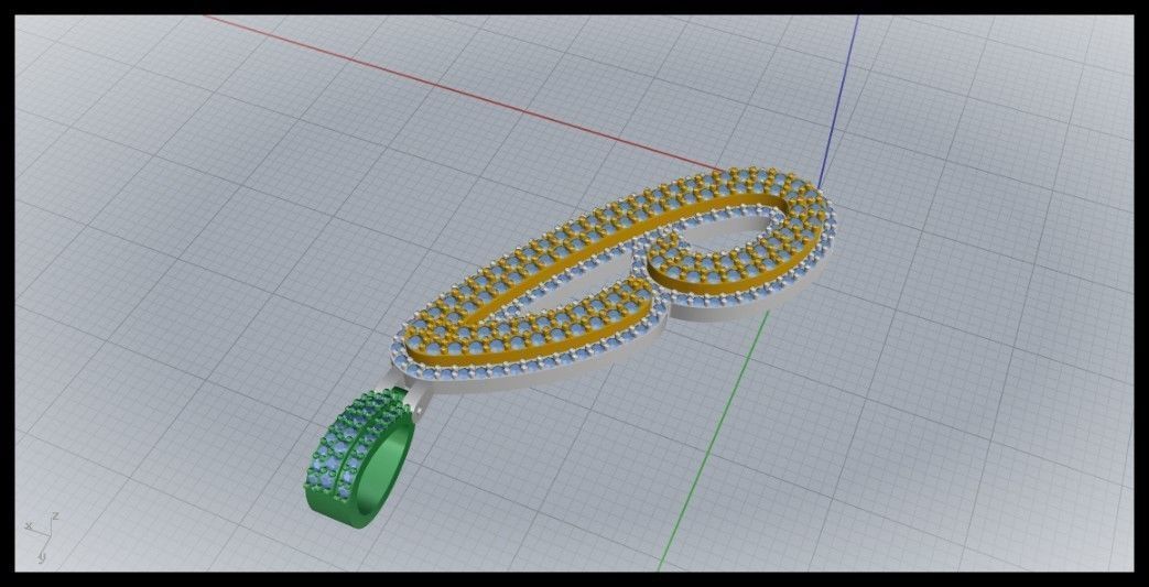 J DOUBLE CURVED FONT 3D print model_5