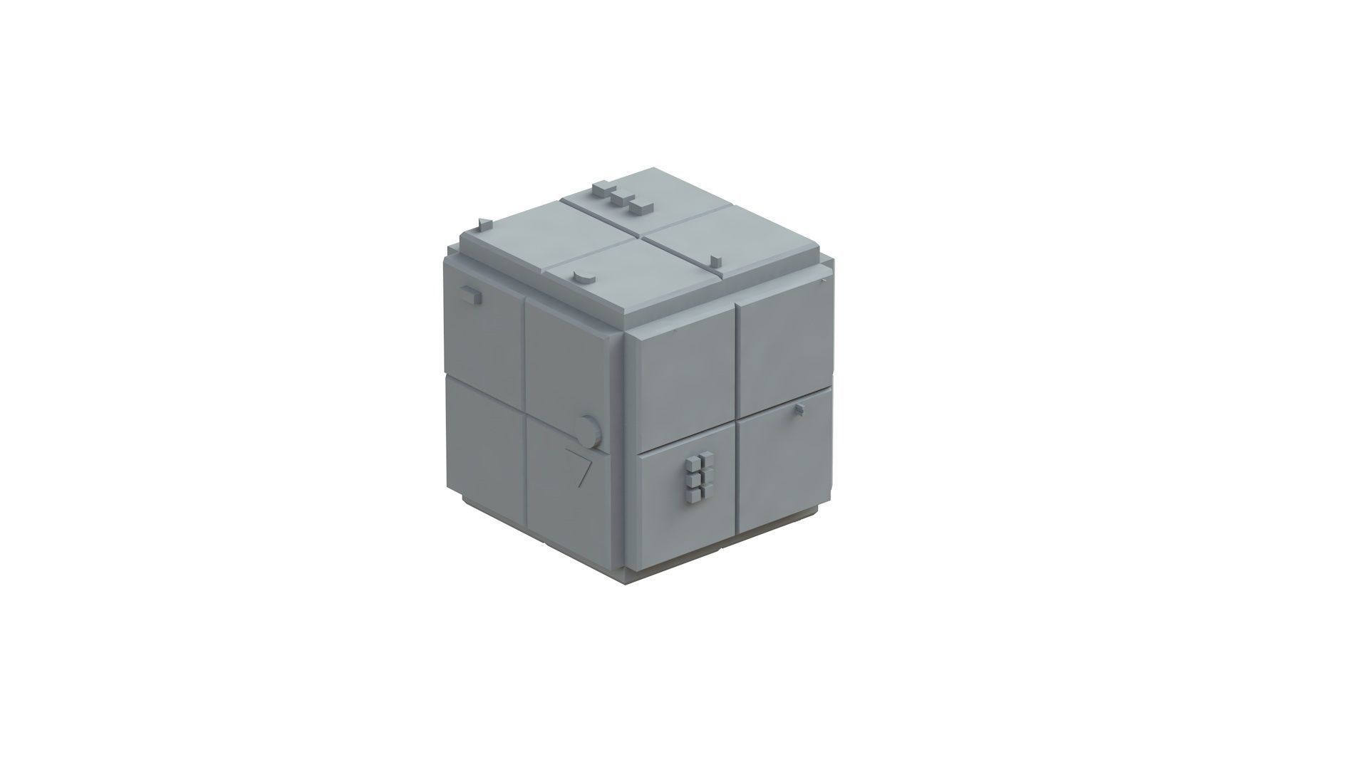 Sci Fi Object No 1689 Low Poly Low-poly 3D model_6