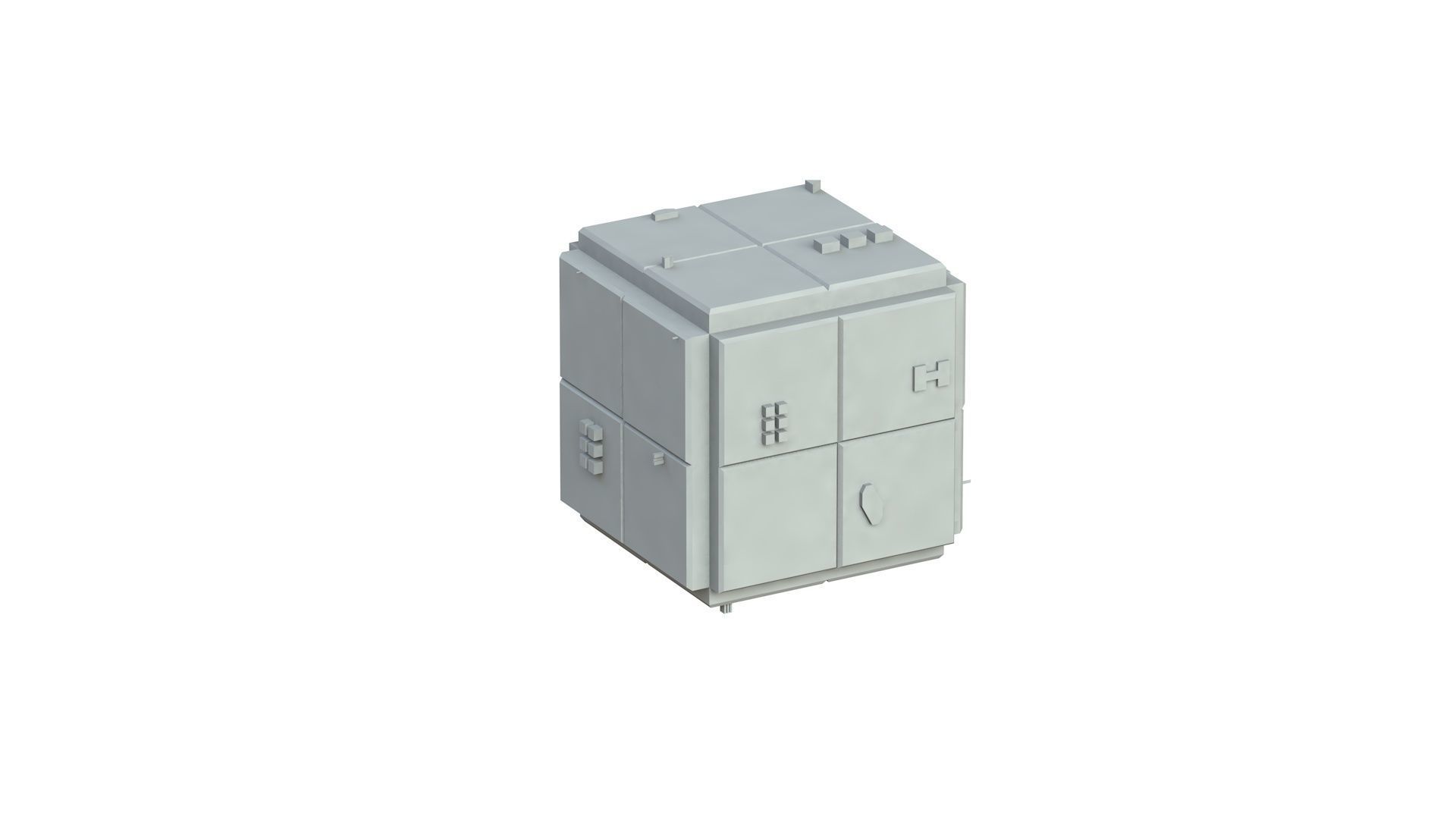 Sci Fi Object No 1689 Low Poly Low-poly 3D model_2