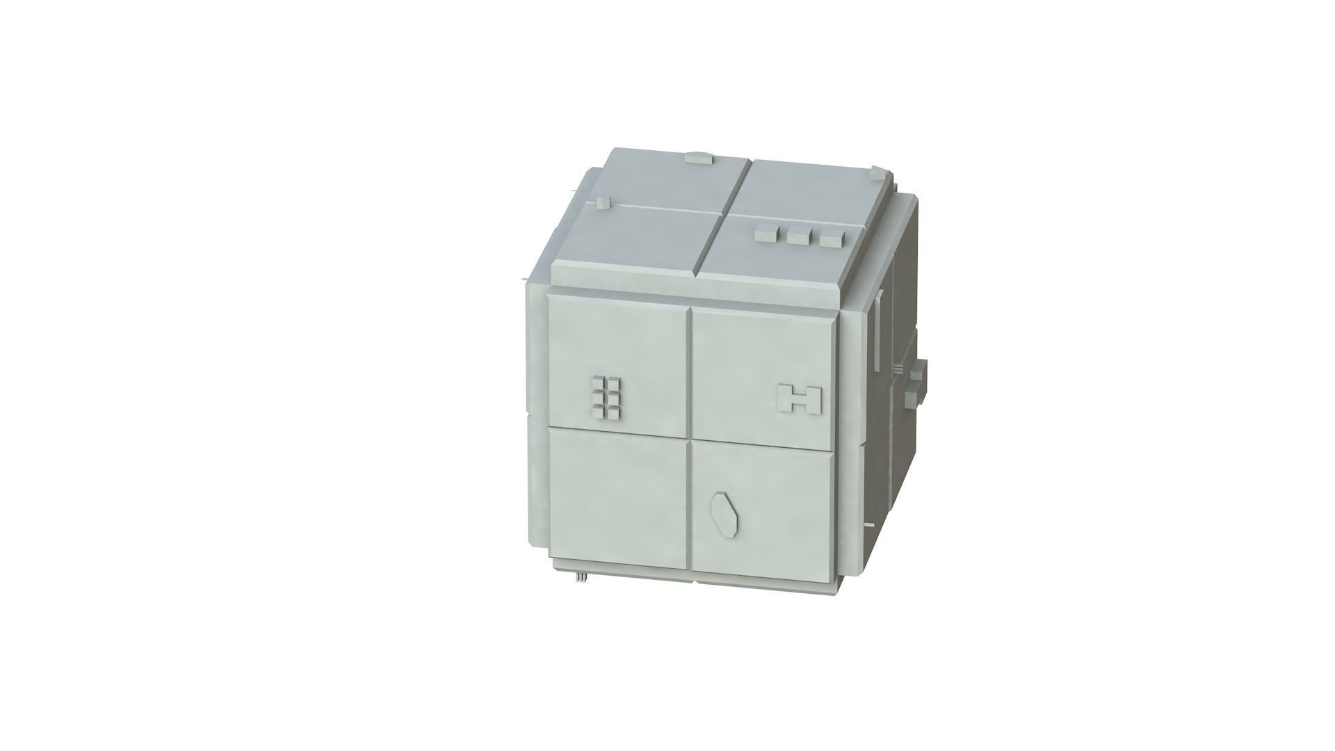 Sci Fi Object No 1689 Low Poly Low-poly 3D model_1