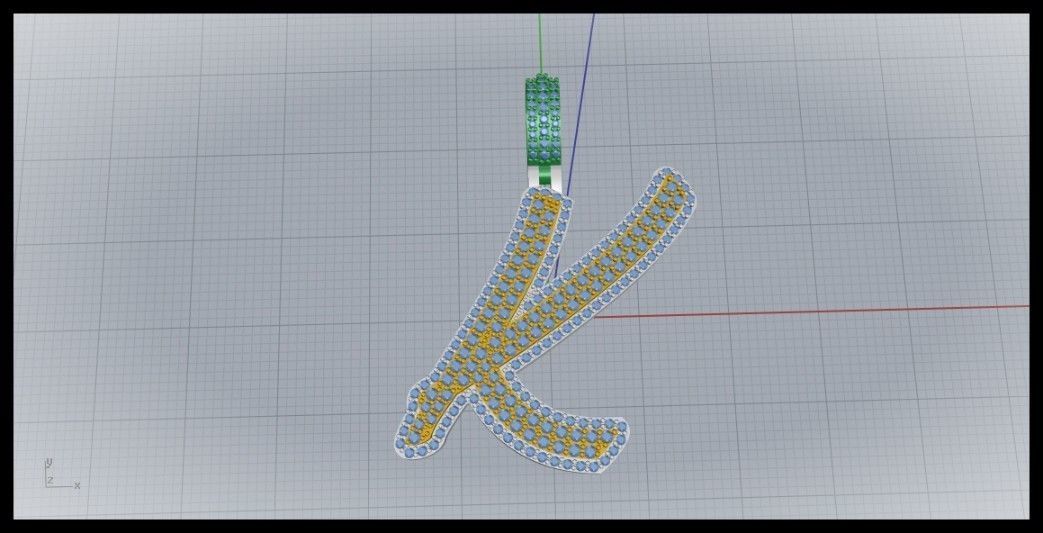 K DOUBLE CURVED FONT 3D print model_7