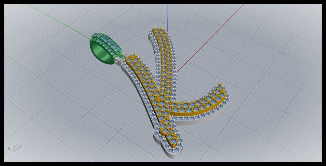 K DOUBLE CURVED FONT 3D print model_4