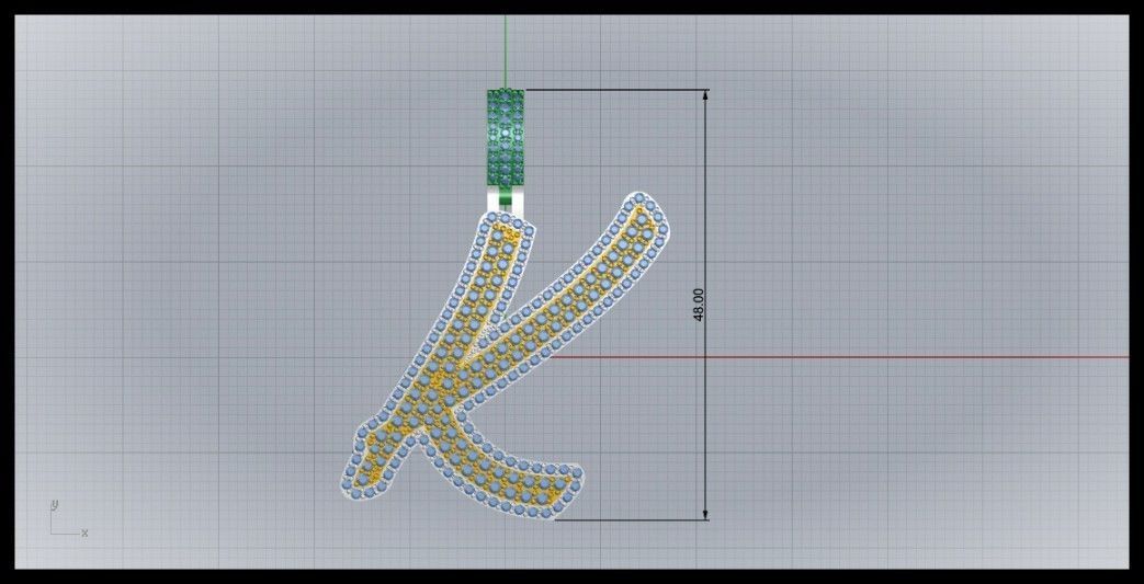 K DOUBLE CURVED FONT 3D print model_8