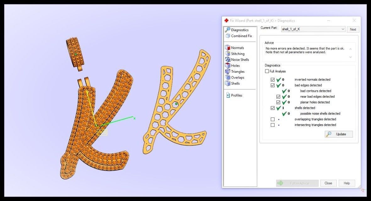 K DOUBLE CURVED FONT 3D print model_3