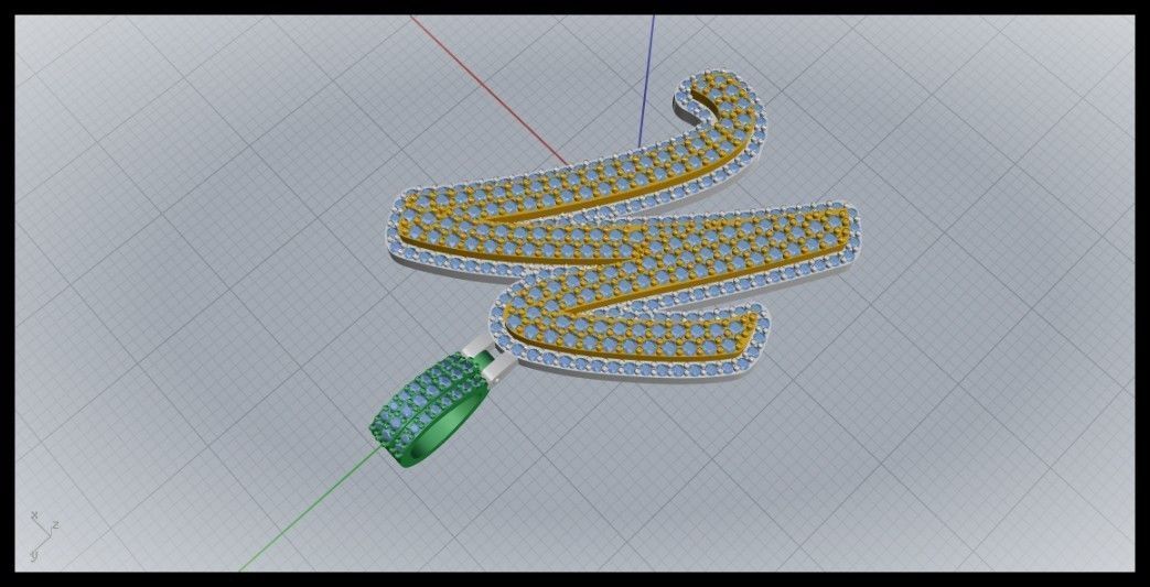 N DOUBLE CURVED FONT 3D print model_4