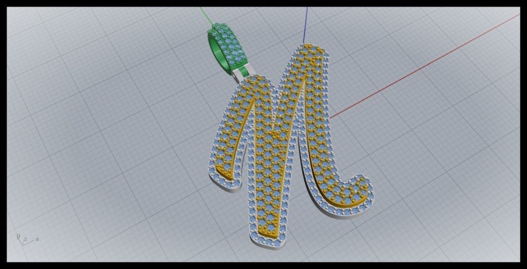 N DOUBLE CURVED FONT 3D print model_1