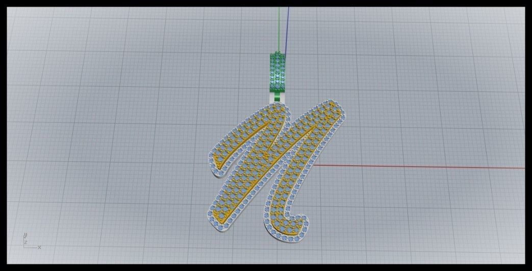 N DOUBLE CURVED FONT 3D print model_7