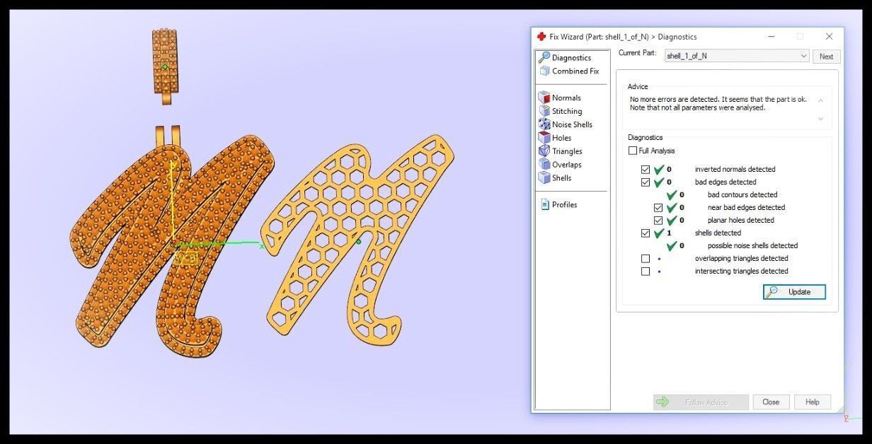 N DOUBLE CURVED FONT 3D print model_3