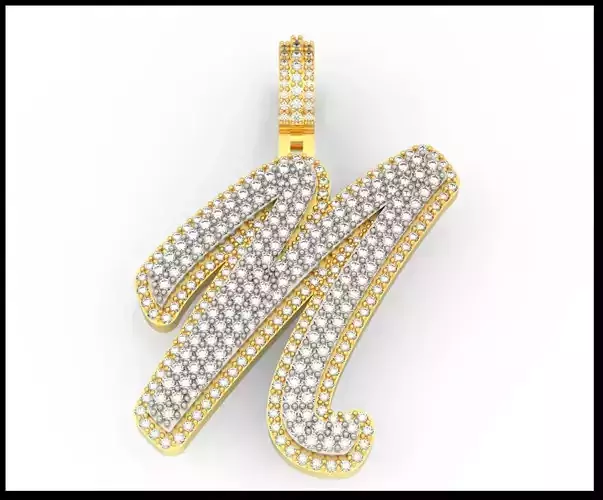 N DOUBLE CURVED FONT