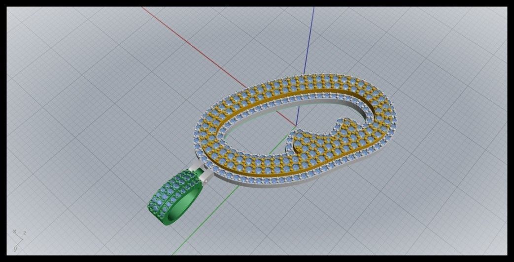 O DOUBLE CURVED FONT 3D print model_4